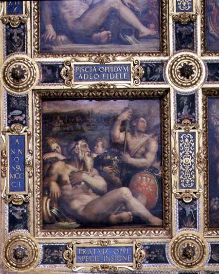 Allegory of the town of Prato from the ceiling of the Salone dei Cinquecento von Giorgio Vasari