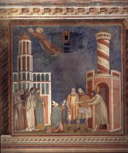 Der hl. Franziskus befreit den Häretiker Petrus von Alife aus dem Gefängnis von Giotto (di Bondone)