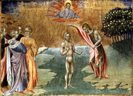 The Baptism of Christ von Giovanni  di Paolo di Grazia