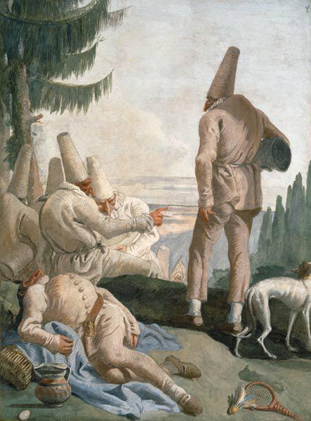 G.D.Tiepolo, Rast der Possenreiser