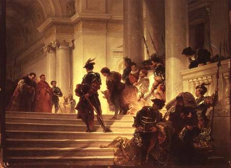 Cesare Borgia leaving the Vatican von Giuseppe-Lorenzo Gatteri