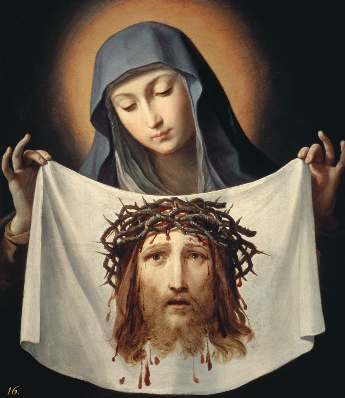 Die Hl. Veronika mit dem Schweisstuch Jesu. von Guido Reni