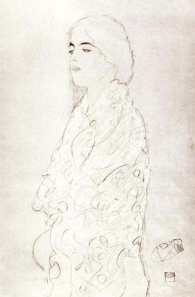 Standing Robed Lady c.1916 cil