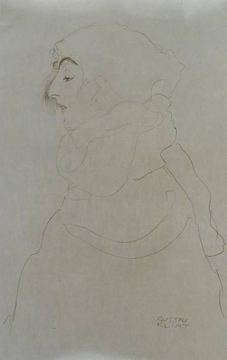 Woman in Profile von Gustav Klimt