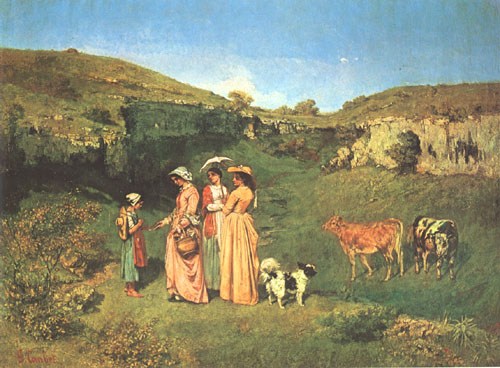 Les demoiselles de village von Gustave Courbet