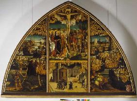 Basilika Sta. Croce Christus am Kreuz, Basilika, Legende der hl. Ursula. 1504