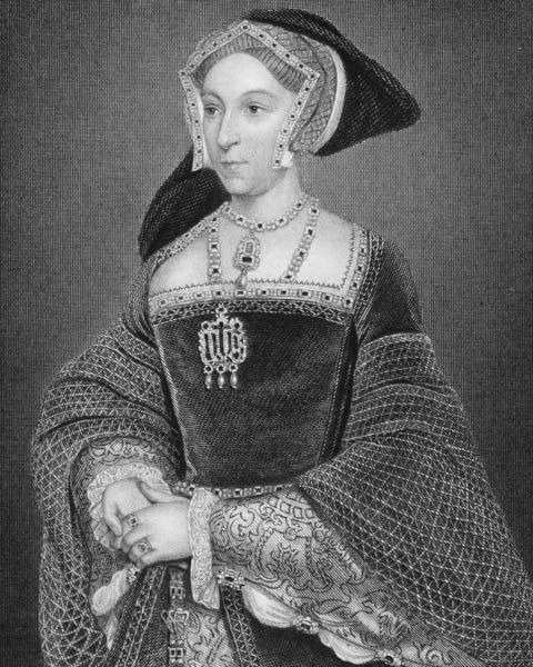 Portrait of Jane Seymour (c.1509-37) from 'Lodge's British Portraits', 1823 (engraving) von Hans Holbein der Jüngere