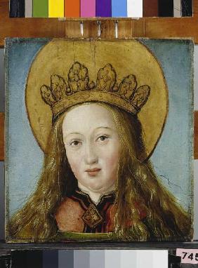 Kopf einer gekrönten Heiligen um 1515