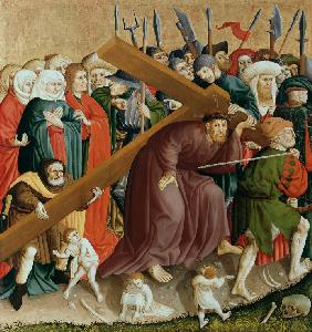 Die Kreuztragung Christi. Flügel-Innenseite des Wurzacher Altars 1437