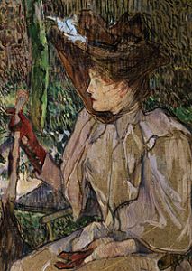 Sitzende Frau mit Handschuhen (Honorine Platzer) von Henri de Toulouse-Lautrec