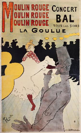 Poster advertising 'La Goulue' at the Moulin Rouge 1891