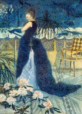 Madame Hector France, die Frau des Künstlers, stehend. 1891