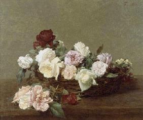 A Basket of Roses 1890