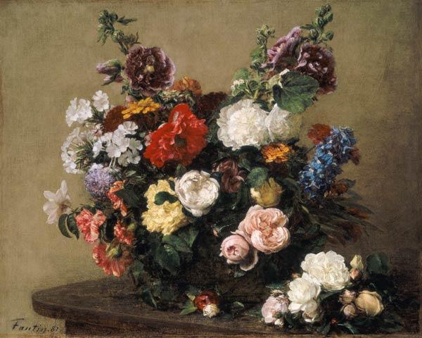 French Roses and Peonies 1881