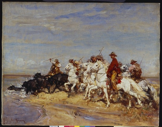 Rounding Up the Cattle von Henri Julien Félix Rousseau