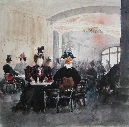 Interior of the Concert Rouge von Henri Laurent Mouren