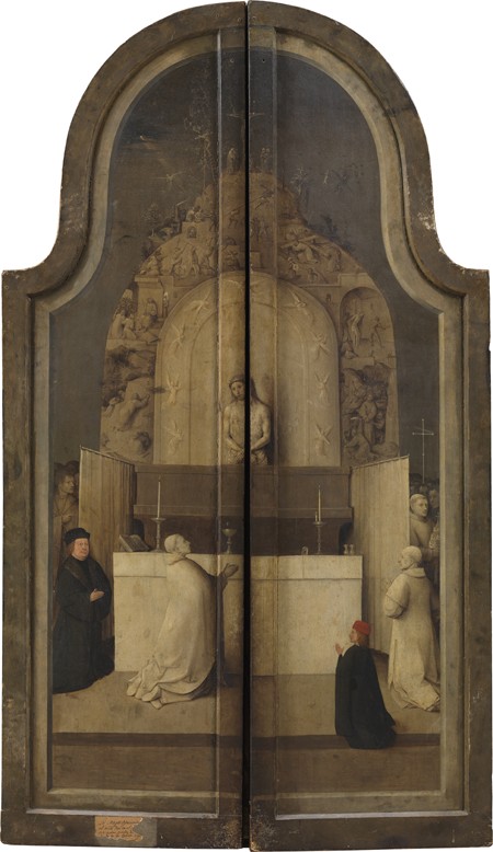 Die Anbetung der Könige. (Triptychon, Rückseite) von Hieronymus Bosch