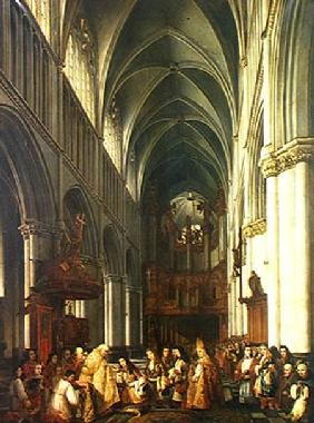 Entrance of Louis XIV (1638-1715) into the Cathedral of Saint-Omer 1839