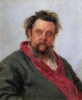 Porträt des Komponisten Modest Mussorgski (1839-1881) 1881