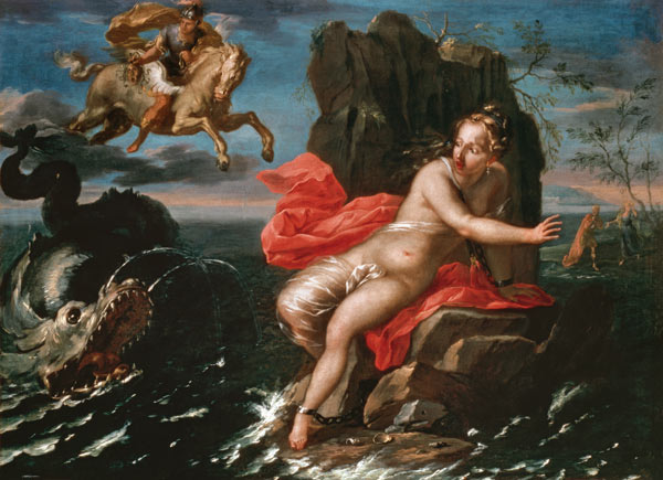 Perseus and Andromeda, Bolognese School von Scuola pittorica italiana
