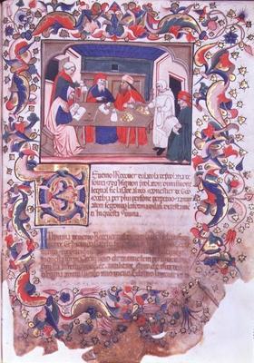 Banking, Veneto-Bolognese School (miniature) (see also 60916-7 & 60919) 19th