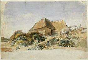 Fishermen's Cabins at the Hopesberg Beach 1834 cil a