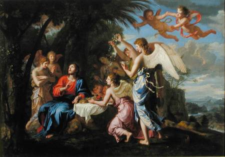Christ Served by the Angels von Jacques Stella