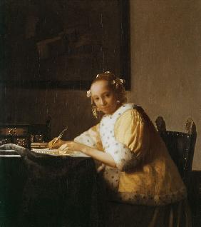 Eine Dame schreibt einen Brief 1665-66