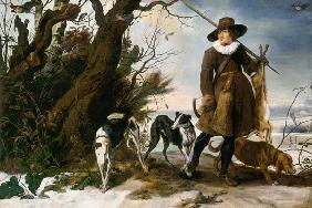 Winterlandschaft mit einem Jäger 1624