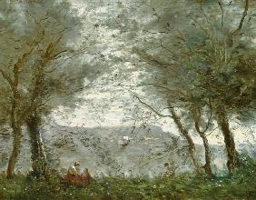 The Pond at Ville-d'Avray through the Trees 1871