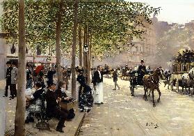 Eine Straße in Paris (Une Avenue Parisienne) um 1880