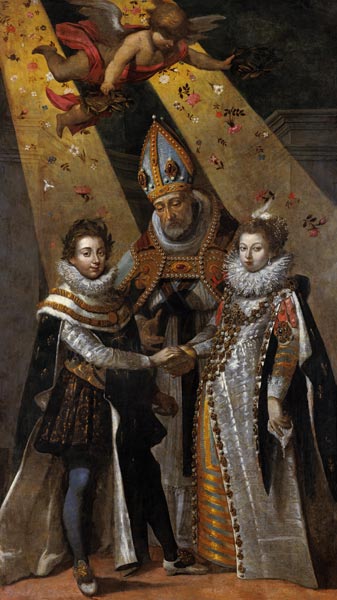 The Marriage of Louis XIII (1601-63) King of France and Navarre and Anne of Austria (1601-66) Infant von Jean Chalette
