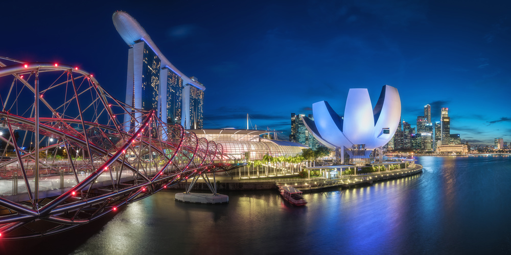 Singapur - Marina Bay Panorama von Jean Claude Castor