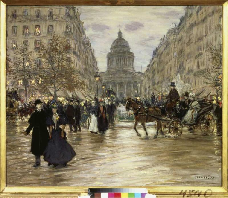 Der Boulevard Saint-Michel in Paris. von Jean François Raffaelli