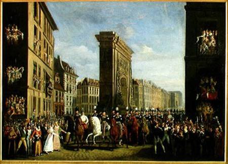 Passage of Allied Sovereigns in Front of the Porte Saint-Denis von Jean Zippel