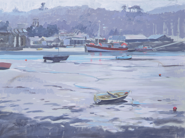 Salcombe - Grey Day - Fishermans Quay von Jennifer Wright