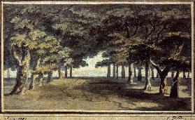 Allee in der Villa Borghese 1787