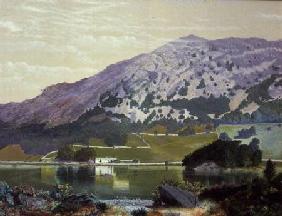 Nab Scar from the South Side of Rydal Water - Heather in Bloom, September 1864