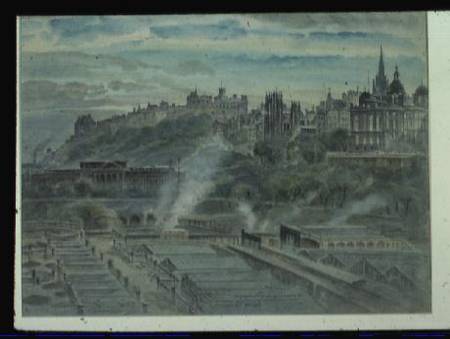 Edinburgh from near St. Anthony's Chapel on the North-west Shoulder of Arthur's Seat von John Gendall