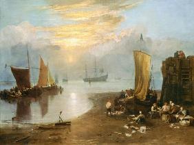 Sun Rising Through Vapour: Fishermen Cleaning and Selling Fish c.1807