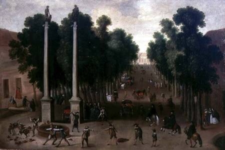 A Market Square in Seville von Juan Bautista Martinez del Mazo