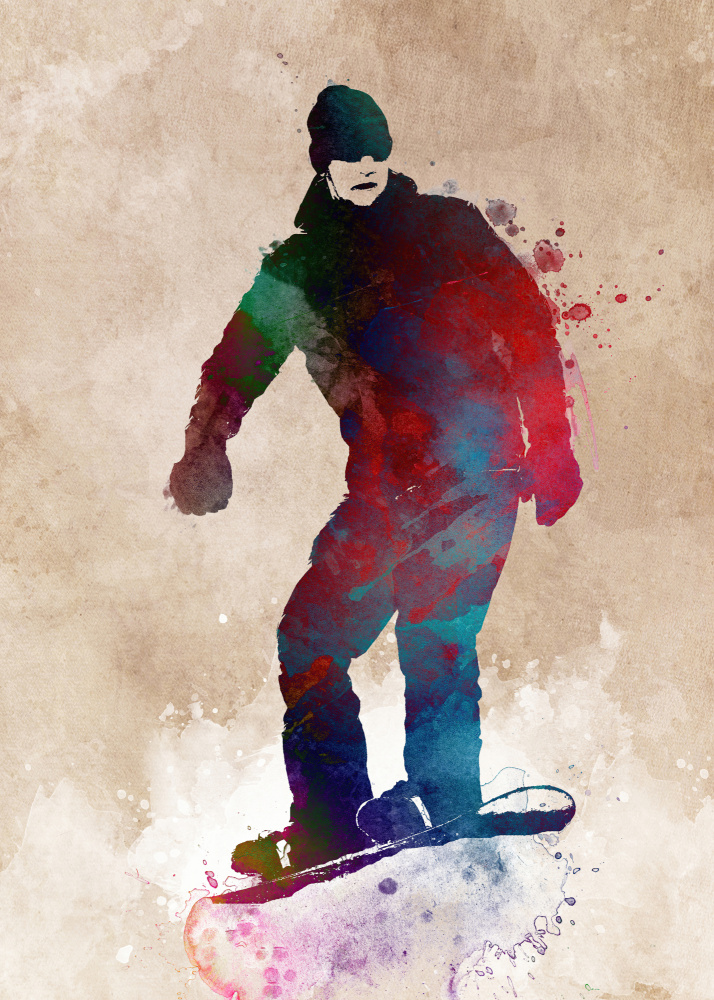 Snowboard-Sportkunst 3 von Justyna Jaszke