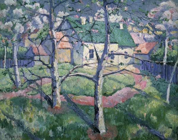 Malevich / Apple Trees in Blossom von Kasimir Sewerinowitsch Malewitsch