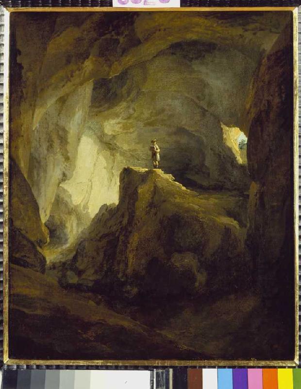 Das Innere der Bärenhöhle bei Welschenrohr von Kaspar Wolf