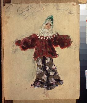 Kostümentwurf zum Ballett Das Buckelpferdchen von C. Pugni 1901