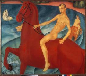 Auf dem roten Pferd zum Bade 1912
