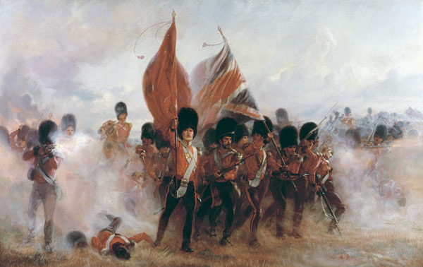 Scots Guards saving the Colours at Alma, 1854 von Lady (Elizabeth Southerden Thompson)  Butler