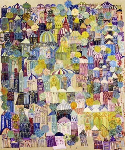 Jerusalem, 1970 (printing oils on board)  von Laila  Shawa