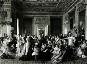The Family of Queen Victoria, 1887 (engraving) (b/w photo) 18th