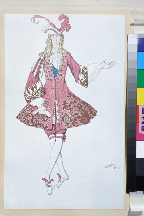 Page de la princesse. Kostümentwurf zum Ballett Dornröschen von P. Tschaikowski von Leon Nikolajewitsch Bakst
